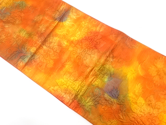 JAPANESE FUKURO OBI / WOVEN CHINESE FLOWER